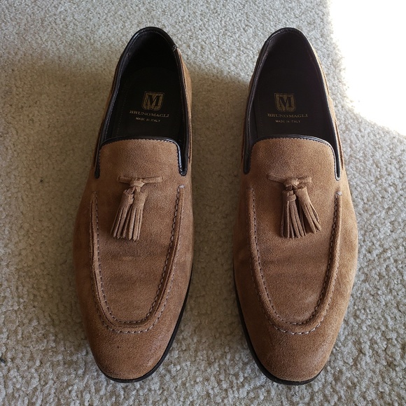 bruno magli suede loafers